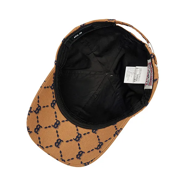 Mũ MLB Diamond Monogram Structure Ball Cap Boston Red Sox 3ACPM032N-43BGD Màu Nâu - Mũ nón - Vua Hàng Hiệu