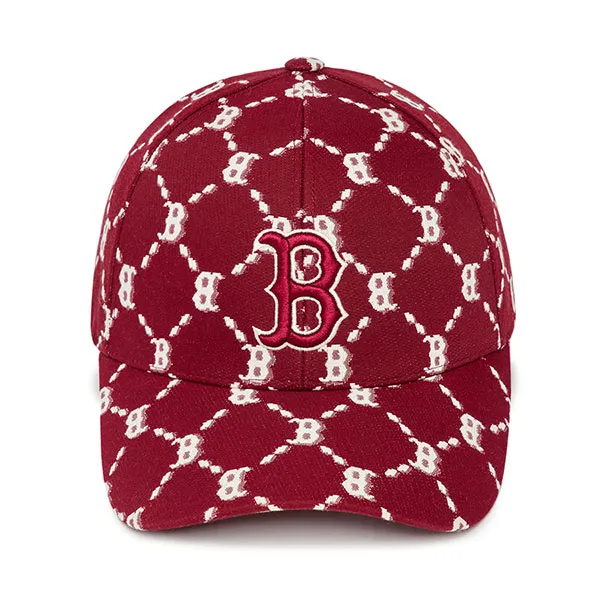 Mũ MLB Diamond Monogram Structure Ball Cap Boston Red Sox 3ACPM032N-43WIS Màu Đỏ