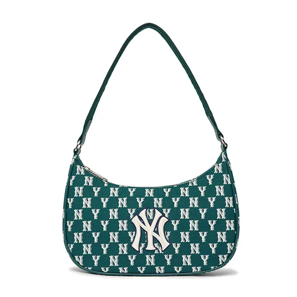 Túi Đeo Vai MLB Monogram Jacquard Hobo New York Yankees 3ABQS102N-50GND Màu Xanh Green - Túi xách - Vua Hàng Hiệu