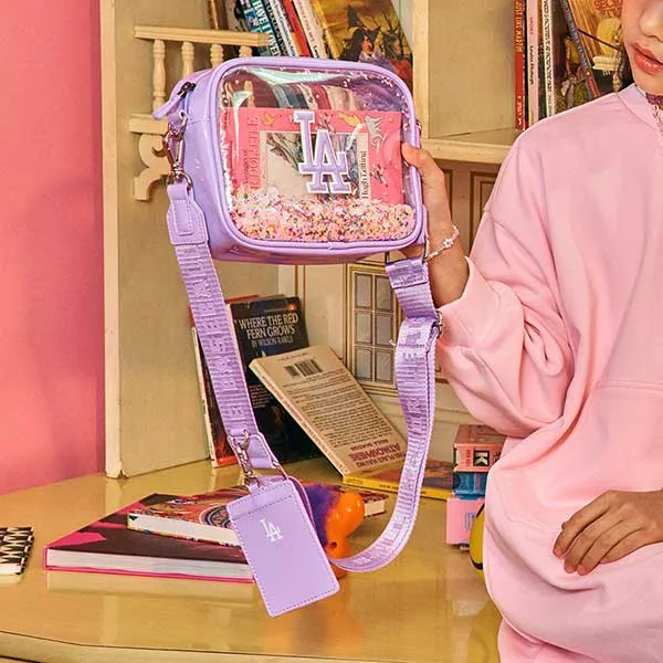 Túi Đeo Chéo Trẻ Em MLB Like Glitter Camera Bag LA Dodgers 7FCRL012N-07LDL Màu Tím