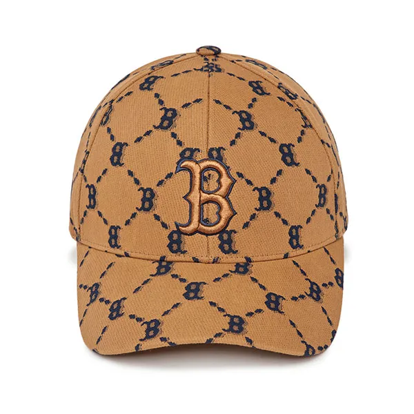 Mũ MLB Diamond Monogram Structure Ball Cap Boston Red Sox 3ACPM032N-43BGD Màu Nâu - Mũ nón - Vua Hàng Hiệu