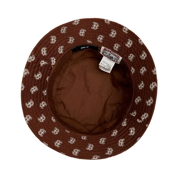 Mũ MLB Bucket Monogram Boston Red Sox 3AHTFF02N-43BRD Màu Nâu - Mũ nón - Vua Hàng Hiệu