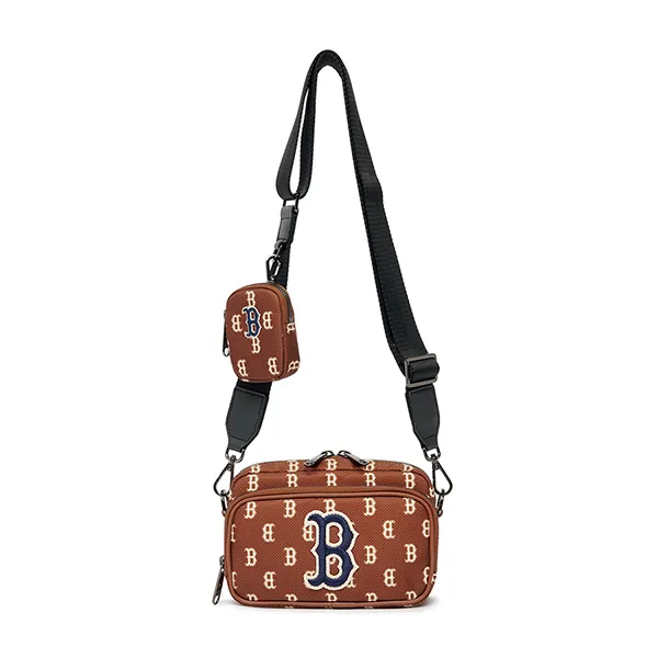 Túi Đeo Chéo MLB Mini Monogram Boston Red Sox 3ACRS012N-43BRD Màu Nâu - Túi xách - Vua Hàng Hiệu