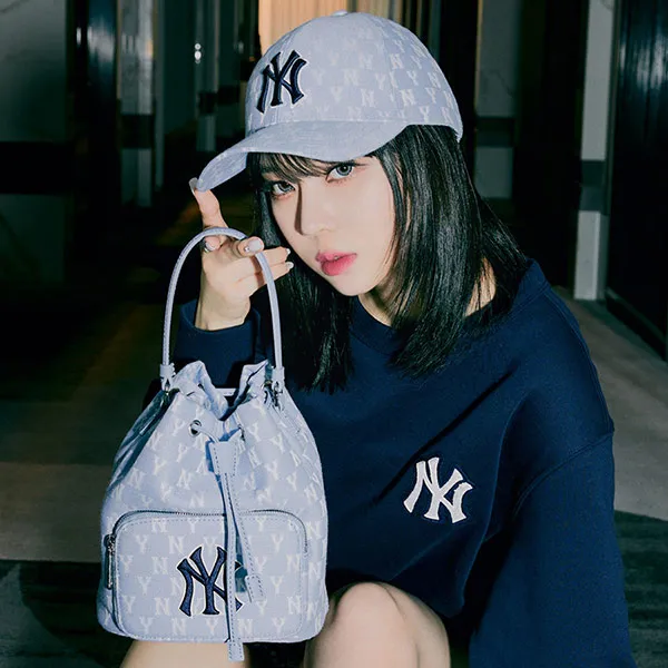 Túi Đeo Chéo MLB Monogram Jacquard New York Yankees 3ABMS012N-50BLL Màu Xanh Blue