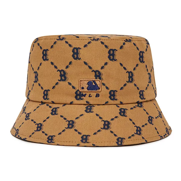 Mũ MLB Bucket Monogram Boston Red Sox 3AHTM032N-43BGD Màu Nâu Size 57