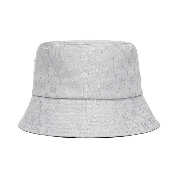 Mũ MLB Bucket Monogram Jacquard New York Yankees 3AHTH301N-50GRS Màu Ghi Xám Size 57