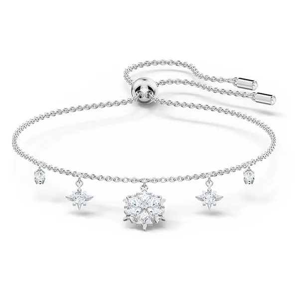 Vòng Đeo Tay Swarovski Magic Bracelet Snowflake, White, Rhodium Plated 5576695 Màu Bạc