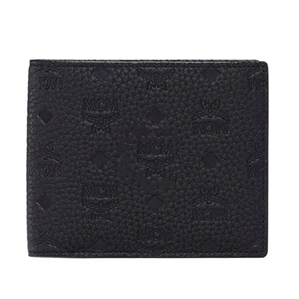Ví MCM Bifold Wallet In Visetos Original Logo Chìm Màu Đen - Túi xách - Vua Hàng Hiệu