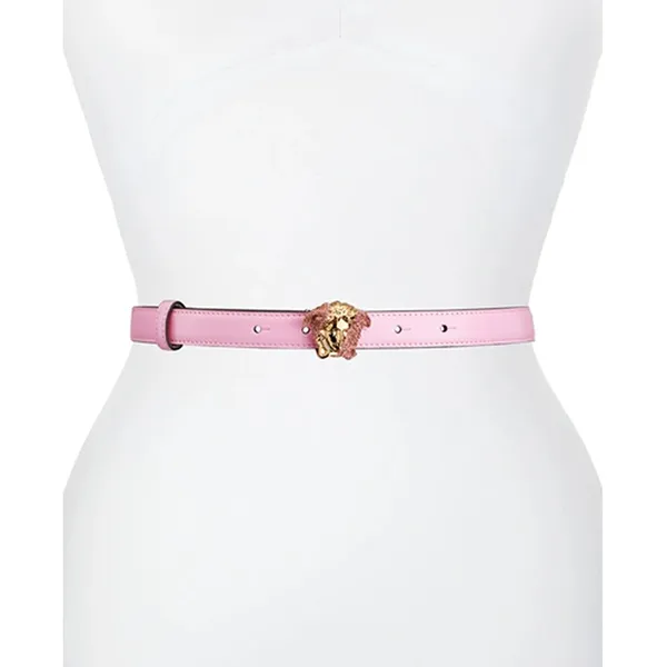 Thắt Lưng Versace Palazzo Dia Belt With Crystal-encrusted Medusa Buckle In Flamingo Pink-oro Màu Hồng - Thắt lưng - Vua Hàng Hiệu