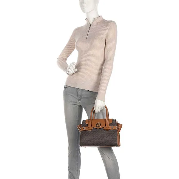 Túi Xách Michael Kors MK Carmen Handbag Synthetic Dark Brown 30S0GNMS1B-252 Màu Nâu Đen