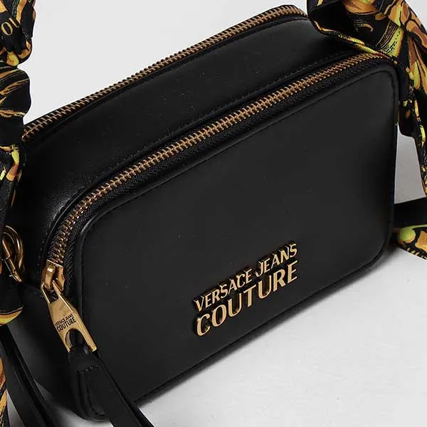 Túi Đeo Chéo Versace Jeans Couture Bag In Synthetic Leather Kèm Khăn Màu Đen - Túi xách - Vua Hàng Hiệu