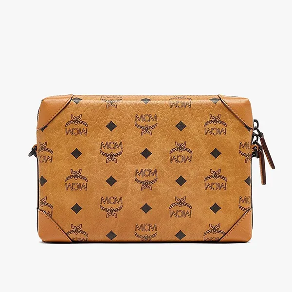 Túi Đeo Vai MCM Small Klassik Multifunction Crossbody In Visetos Màu Nâu