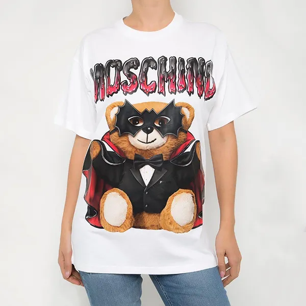 Áo Phông Moschino Batman Teddy V0712 0540 1001 Màu Trắng - Thời trang - Vua Hàng Hiệu