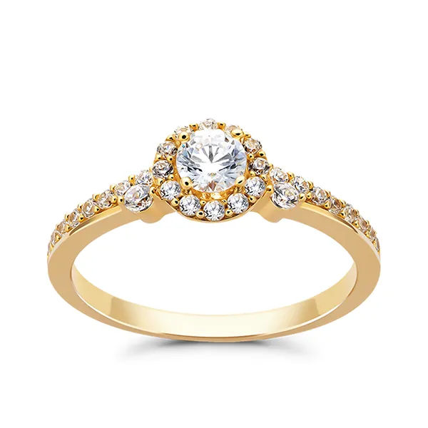 Nhẫn Huy Thanh Jewelry NDINO 225 - 14K - Đá Cubic Zirconia Màu Vàng Gold - Trang sức - Vua Hàng Hiệu