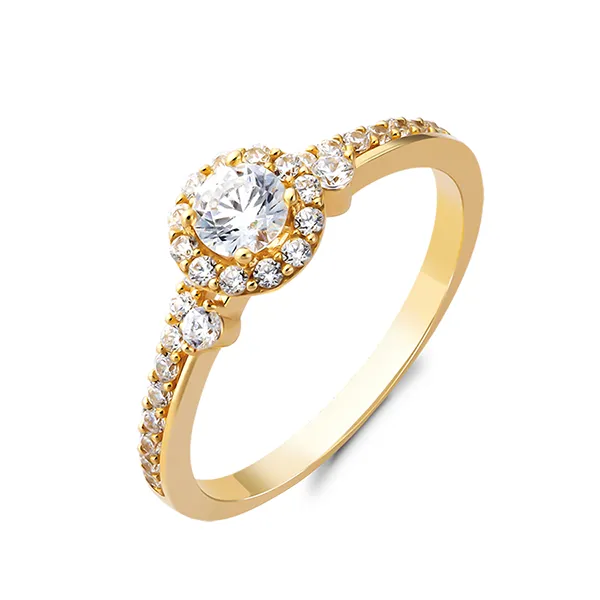 Nhẫn Huy Thanh Jewelry NDINO 225 - 14K - Đá Cubic Zirconia Màu Vàng Gold - Trang sức - Vua Hàng Hiệu