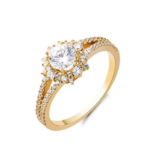 Nhẫn Huy Thanh Jewelry NDINO 226 - 14K - Đá Cubic Zirconia Màu Vàng Gold - Trang sức - Vua Hàng Hiệu