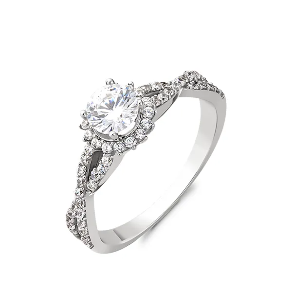 Nhẫn Huy Thanh Jewelry NPTB 230 - 14K - Đá Cubic Zirconia Màu Bạc