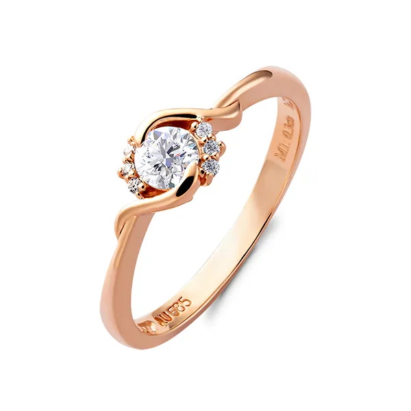 Nhẫn Huy Thanh Jewelry NDINO 236 - 14K - Đá Moissanite Màu Vàng Hồng - Trang sức - Vua Hàng Hiệu