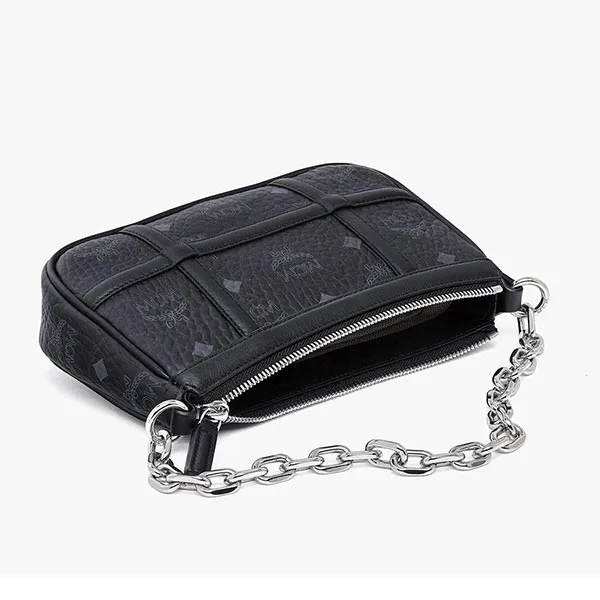 Túi Đeo Vai MCM Aren Shoulder Bag in Visetos Màu Đen - Túi xách - Vua Hàng Hiệu