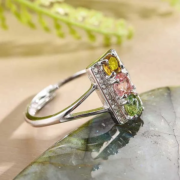 Nhẫn Kya Jewel Đá Tourmaline Sắc Sảo NAR4 Màu Bạc - Trang sức - Vua Hàng Hiệu