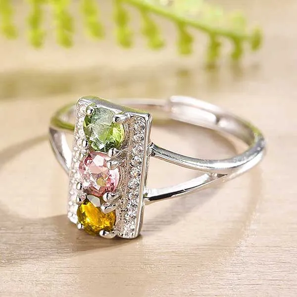 Nhẫn Kya Jewel Đá Tourmaline Sắc Sảo NAR4 Màu Bạc - Trang sức - Vua Hàng Hiệu