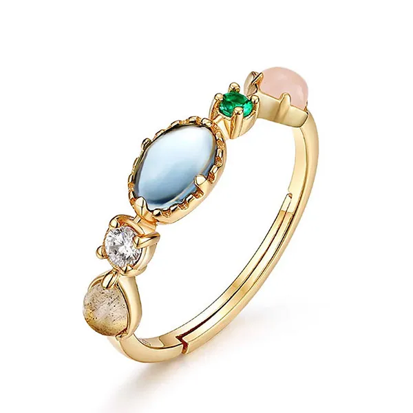 Nhẫn Kya Jewel Hắc Nguyệt Quang Phóng Khoáng R47 Màu Vàng Gold - Trang sức - Vua Hàng Hiệu