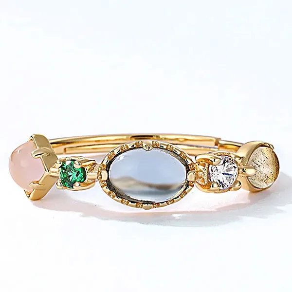 Nhẫn Kya Jewel Hắc Nguyệt Quang Phóng Khoáng R47 Màu Vàng Gold - Trang sức - Vua Hàng Hiệu