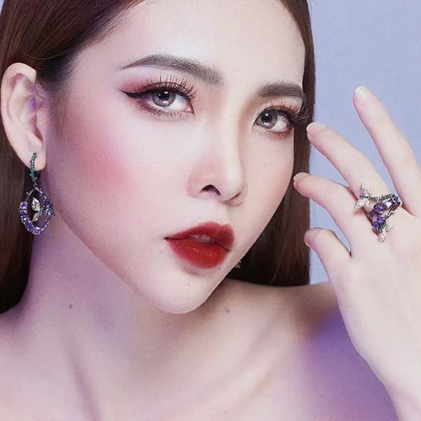 Nhẫn Kya Jewel Hồng Ngọc Lựu Đôi Chuồn Chuồn Ấn Tượng KW17 - Trang sức - Vua Hàng Hiệu