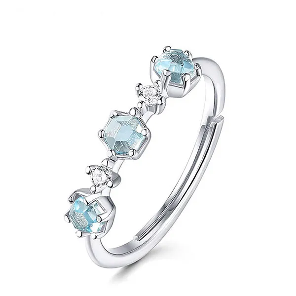 Nhẫn Kya Jewel Sắc Xanh Topaz Mát Lành R52 - Trang sức - Vua Hàng Hiệu