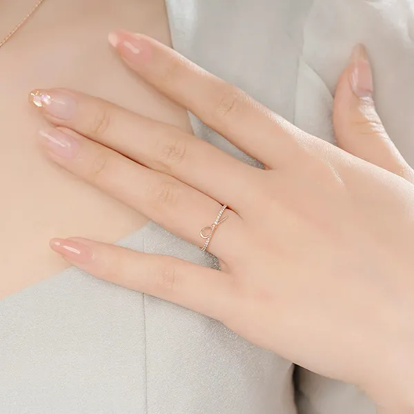 Nhẫn Huy Thanh Jewelry NPTB 325 - 14K - Đá Cubic Zirconia Màu Vàng Hồng - Trang sức - Vua Hàng Hiệu