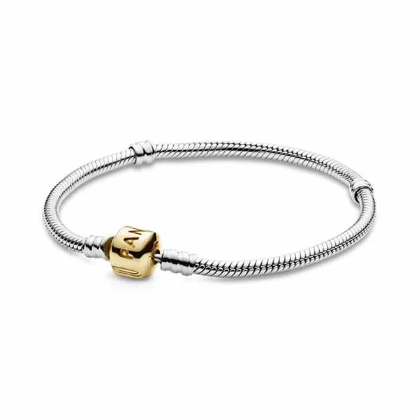 Vòng Đeo Tay Pandora Moments Snake Chain Bracelet 590702HG-Brace Màu Bạc Vàng