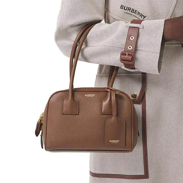 Túi Xách Burberry Mini Leather Half Cube Bag Màu Nâu - Túi xách - Vua Hàng Hiệu