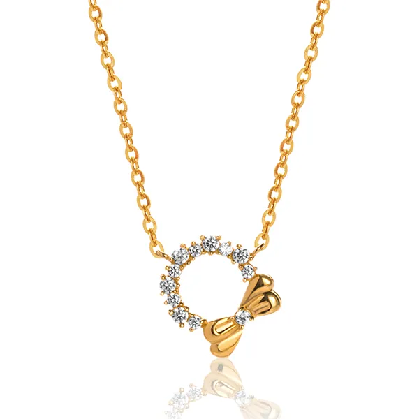 Dây Chuyền Huy Thanh Jewelry DCMAMD 184 - 14K - Đá Cubic Zirconia Màu Vàng Gold - Trang sức - Vua Hàng Hiệu