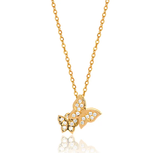 Dây Chuyền Huy Thanh Jewelry DCMAMD 170 - 14K - Đá Cubic Zirconia Màu Vàng Gold