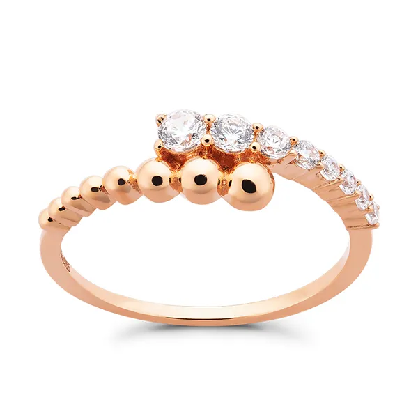 Nhẫn Huy Thanh Jewelry NPTB 313 - 14K - Đá Cubic Zirconia Màu Vàng Hồng - Trang sức - Vua Hàng Hiệu