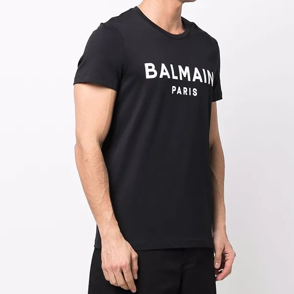 Áo Phông Balmain XH0EF000BB23 EAB Màu Đen