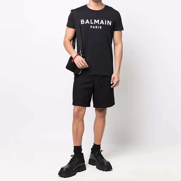 Áo Phông Balmain XH0EF000BB23 EAB Màu Đen