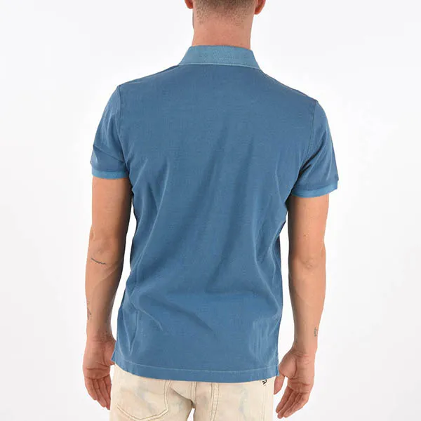 Áo Polo Diesel Pique' 4 Buttons T-Kal-2 Polo Shirt With Breast Pocket Màu Xanh Bò Size S