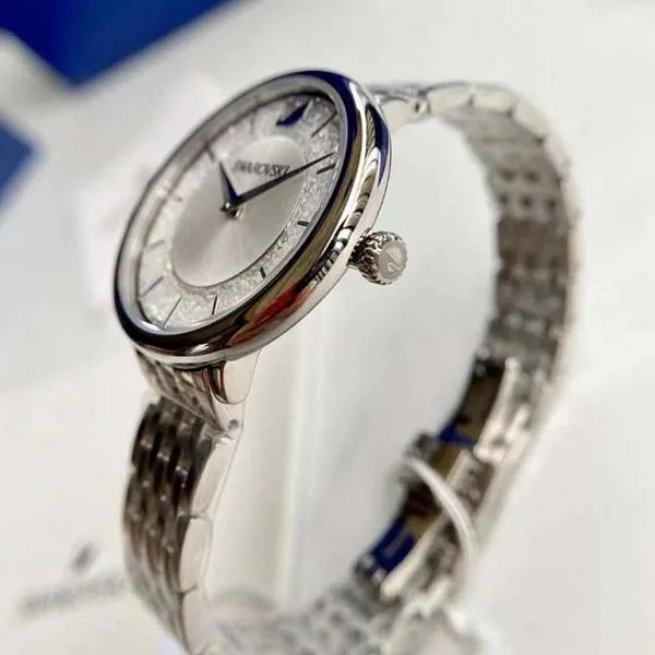 Đồng Hồ Nữ Swarovski Crystalline Chic Watch 5544583 33mm Màu Bạc