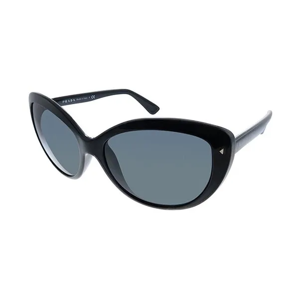Kính Mát Prada New SPR16S 1AB1A1 Black Plastic Cat-Eye Sunglasses Grey Lens Màu Đen Xám