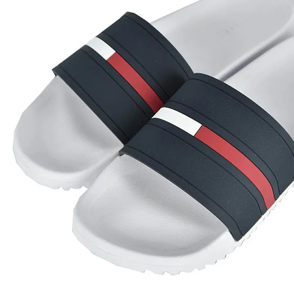 Dép Tommy Hilfiger Redder White Multi SY Màu Xanh Trắng Size 42