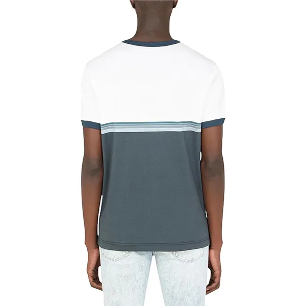 Áo Phông Nam Dolce & Gabbana D&G Men's White Stripes Crewneck T-Shirt Tee Small G8JX7T FI7Z0 HB2BF Màu Trắng