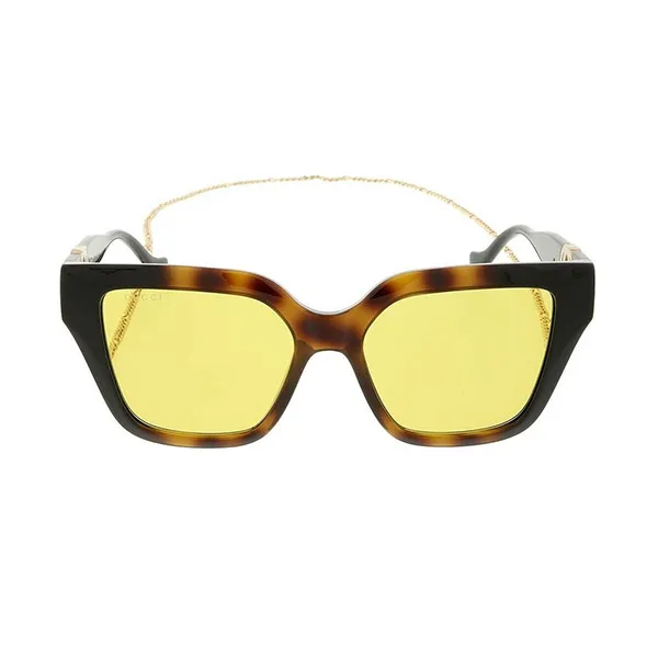 Kính Mát Nữ Gucci GG1023S 004 With Detachable Chain Màu Vàng Đen