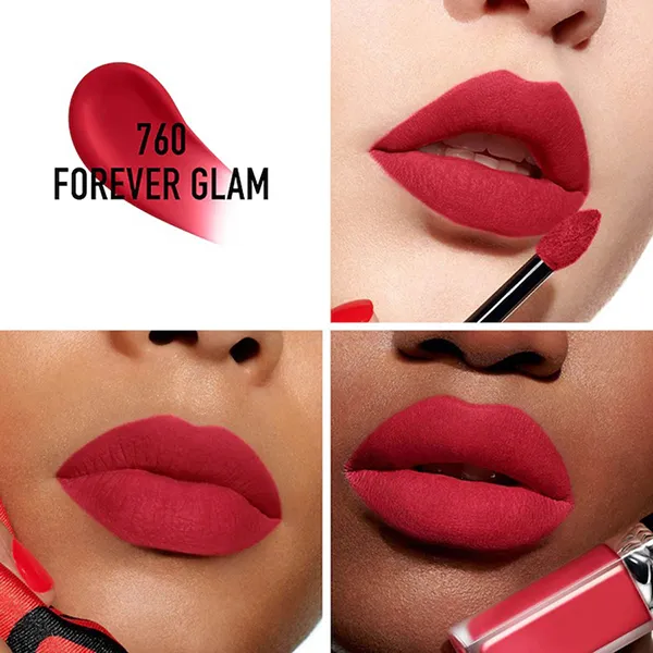 Son Kem Dior Rouge Forever Liquid 760 Forever Glam Màu Đỏ Hồng - Son Môi - Vua Hàng Hiệu