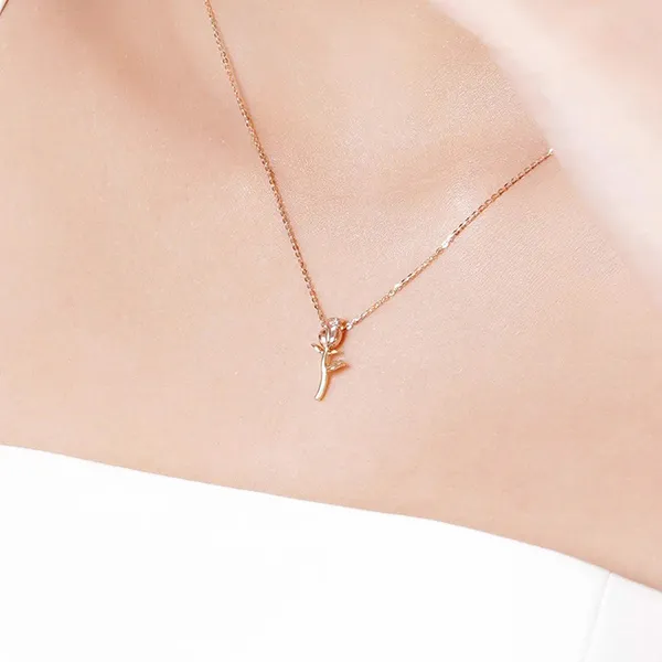 Dây Chuyền Huy Thanh Jewelry DCMAMD 475 - 14K - Đá Cubic Zirconia Màu Vàng Hồng - Trang sức - Vua Hàng Hiệu