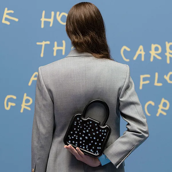 Túi Xách Nữ Charles & Keith CNK Perline Double Handle Sculptural Tote Bag - Black 30781879 Màu Đen