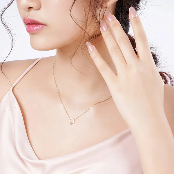 Dây Chuyền Huy Thanh Jewelry DCMAMD 184 - 14K - Đá Cubic Zirconia Màu Vàng Gold - Trang sức - Vua Hàng Hiệu