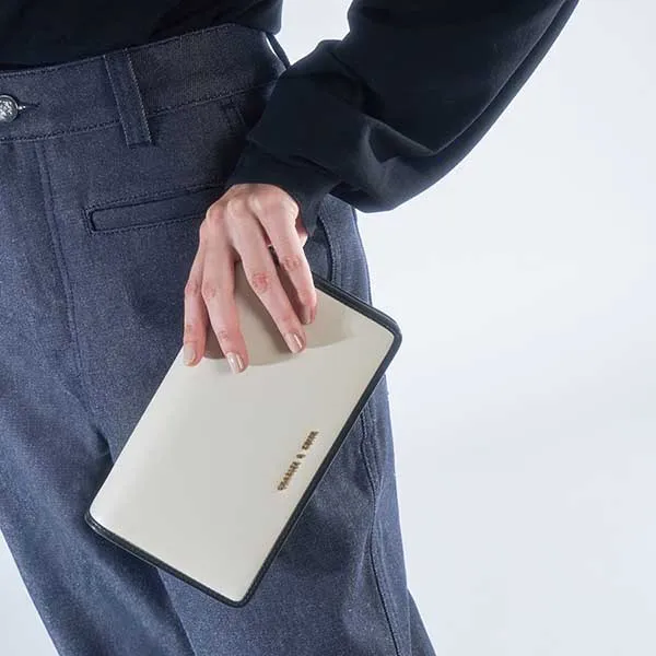 Ví Nữ Charles & Keith CNK Long Wallet - Cream CK6-10680911 Màu Kem