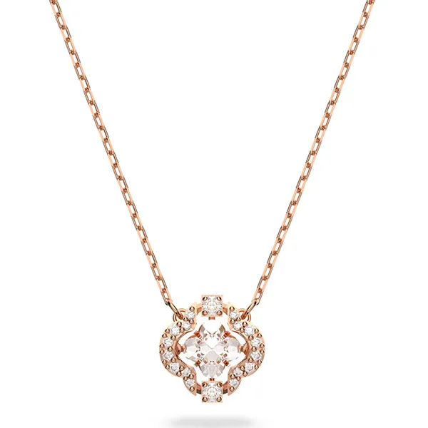 Dây Chuyền Swarovski Sparkling Dance, White, Rose Gold-Tone Plated 5647324 Màu Vàng Hồng
