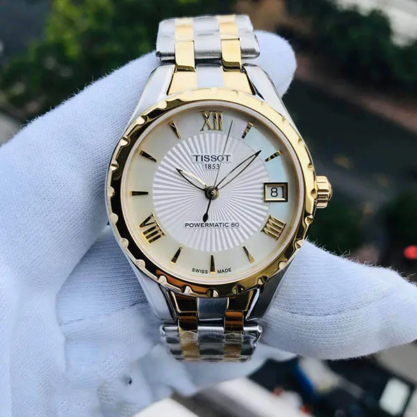 Đồng Hồ Nữ Tissot T-Lady Automatic White Mother Of Pearl Dial Two-Tone Ladies Watch T0722072211800 Phối Màu - 1